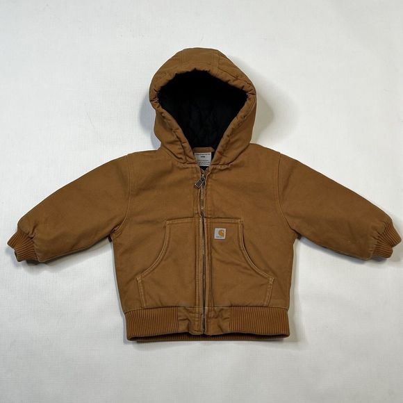 Carhartt Jackets & Coats Carhartt 2t Jacket Hooded Duck Tan Zip